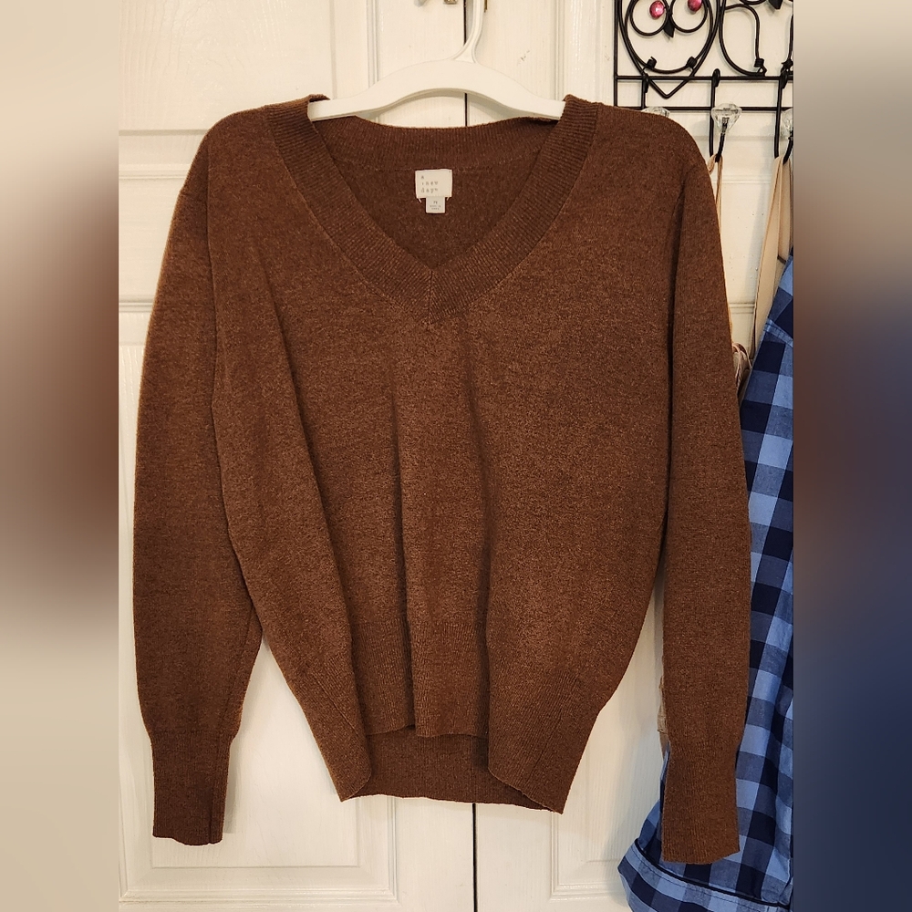 Simple lightweight brown sweater